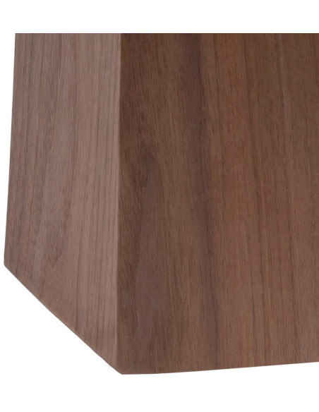Table à manger moderne chic Ovale 6 personnes en Bois MDF Marron Céramique Blanc Effet marbre Ezka - 9