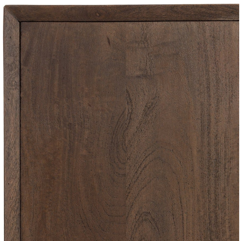 Buffet moderne Bas 2 portes en Bois de manguier Marron Kilian - 4