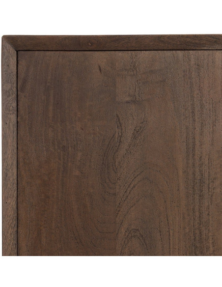 Buffet moderne Bas 2 portes en Bois de manguier Marron Kilian - 4