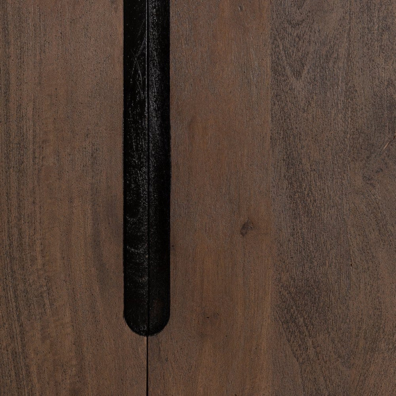 Buffet moderne Bas 2 portes en Bois de manguier Marron Kilian - 5