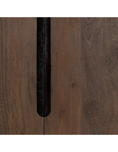 Buffet moderne Bas 2 portes en Bois de manguier Marron Kilian - 5