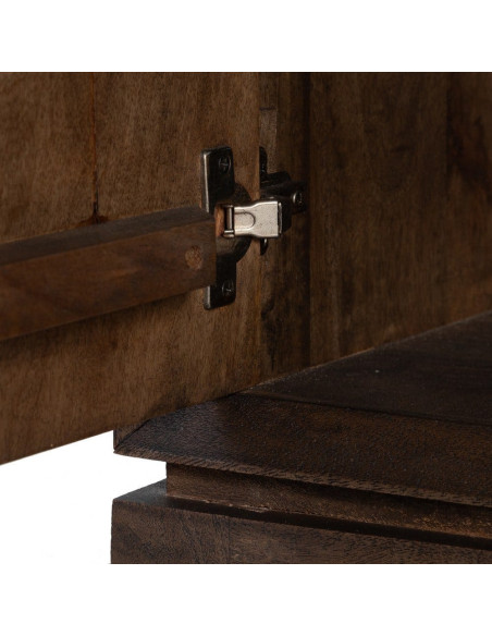 Buffet moderne Bas 2 portes en Bois de manguier Marron Kilian - 6