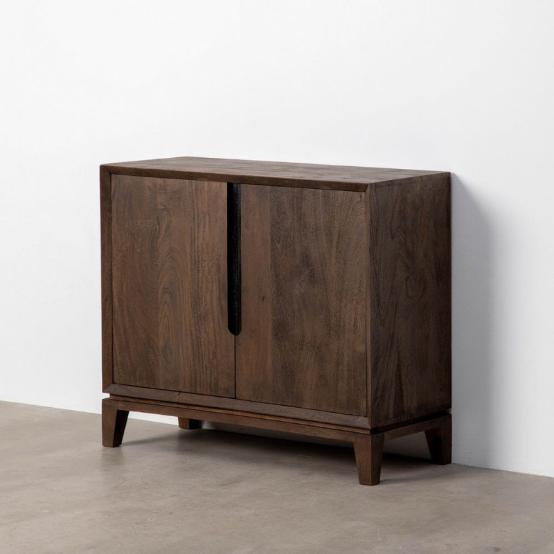 Buffet moderne Bas 2 portes en Bois de manguier Marron Kilian - 7