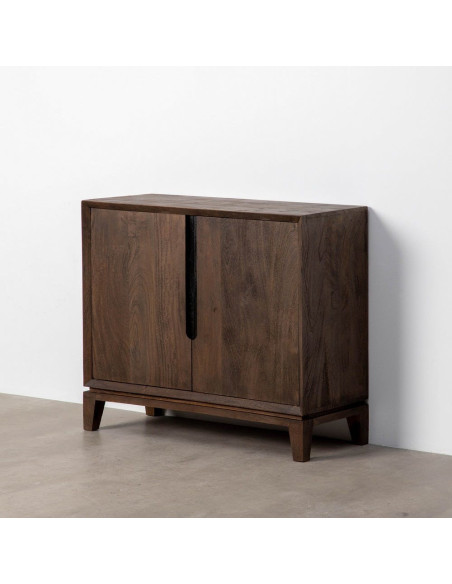 Buffet moderne Bas 2 portes en Bois de manguier Marron Kilian - 7