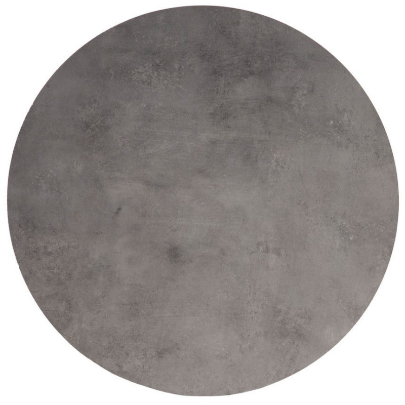 Table bistrot moderne Ronde 3 personnes en Métal Graphite anthracite Bois MDF Alaro - 3