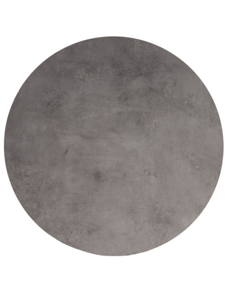 Table bistrot moderne Ronde 3 personnes en Métal Graphite anthracite Bois MDF Alaro - 3