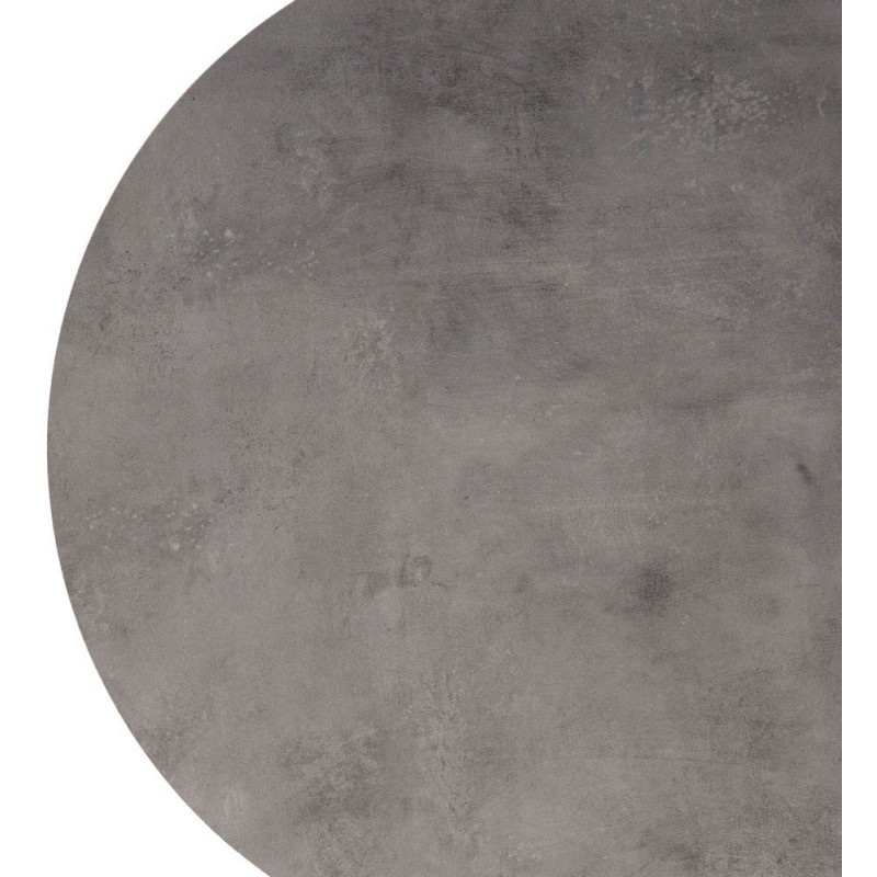 Table bistrot moderne Ronde 3 personnes en Métal Graphite anthracite Bois MDF Alaro - 5