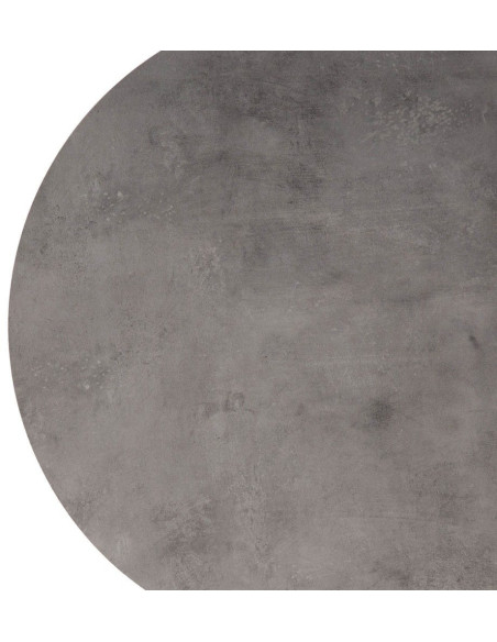 Table bistrot moderne Ronde 3 personnes en Métal Graphite anthracite Bois MDF Alaro - 5