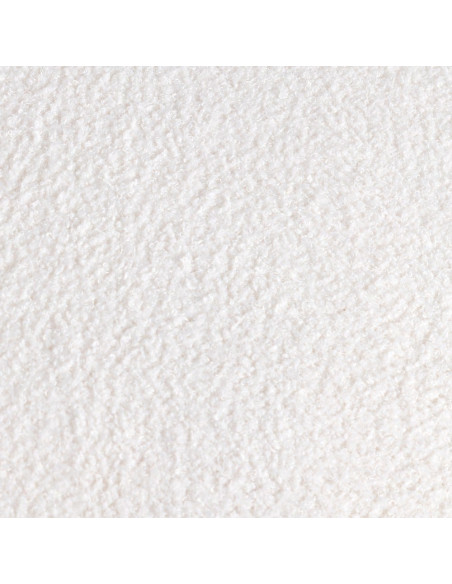 Fauteuil moderne chic Bouclette en Tissu Beige Bouclé Bois d'hévéa Naturel Fago - 8