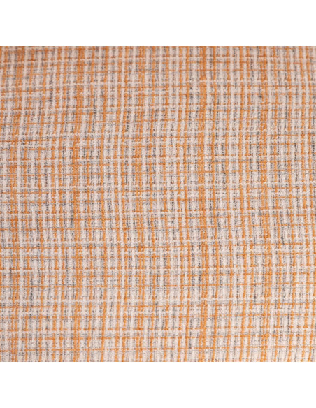 Fauteuil rond moderne chic en Tissu Beige Chiné Métal Noir Rafal - 7