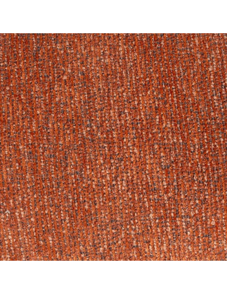 Fauteuil original moderne en Tissu Rouge brique Chiné Bois multplis Naturel Ribad - 6