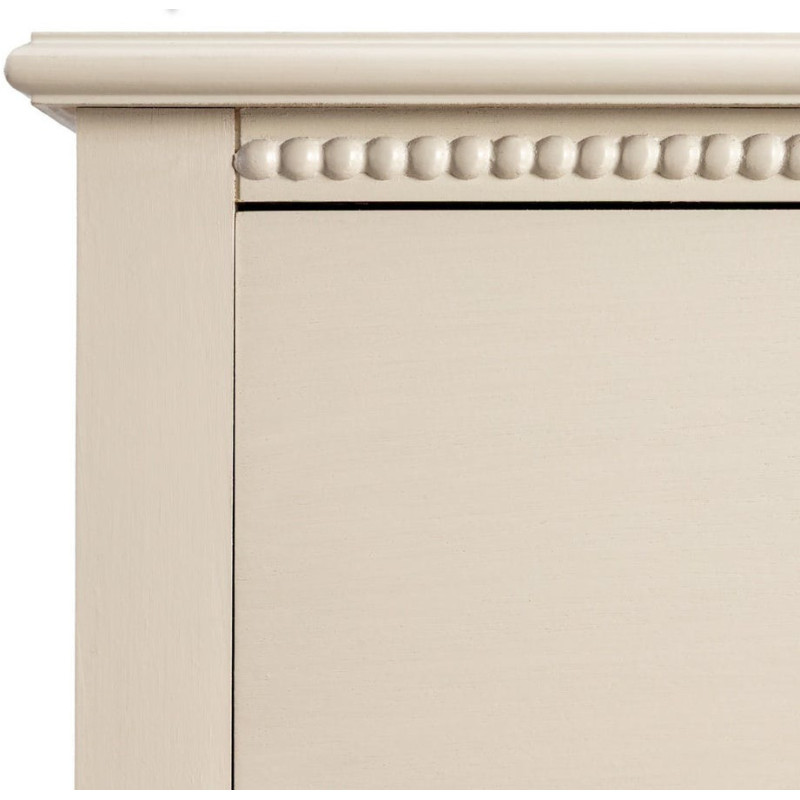 Petite Commode romantique chic 3 tiroirs en Bois de pin Bois MDF Gris clair Nava - 4