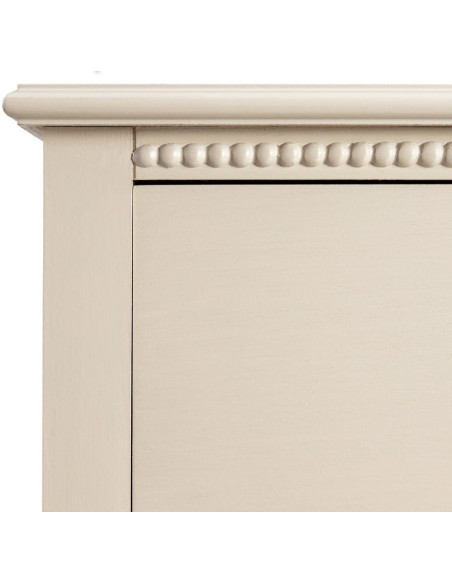 Petite Commode romantique chic 3 tiroirs en Bois de pin Bois MDF Gris clair Nava - 4