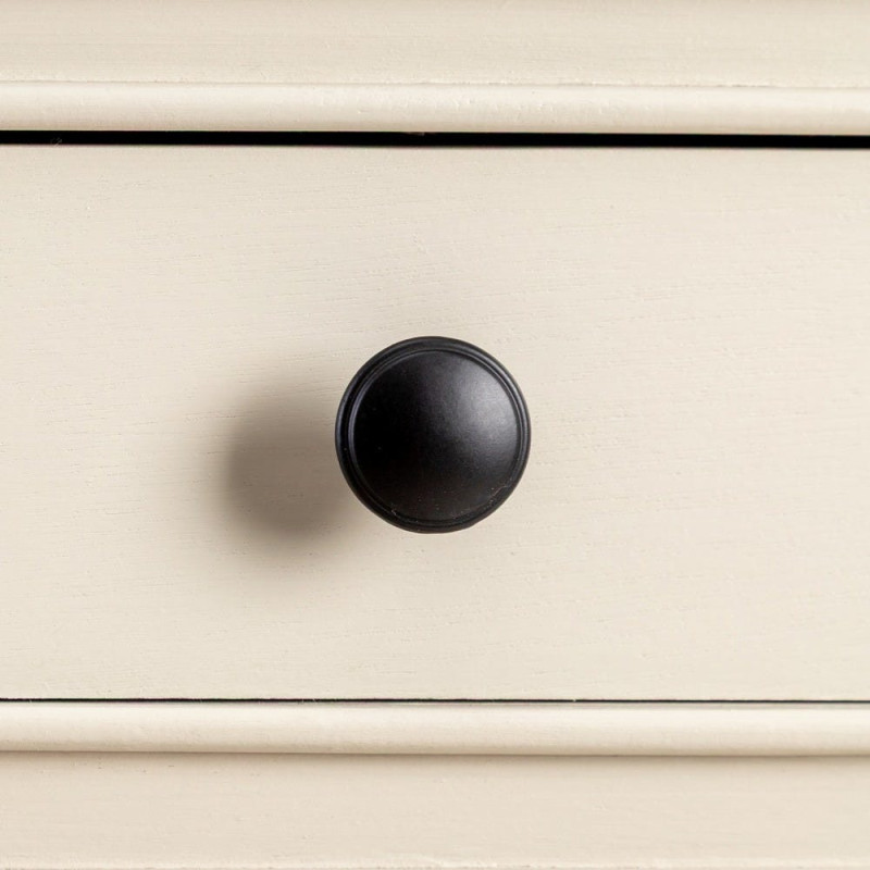 Chevet romantique chic 2 tiroirs en Bois de pin Bois MDF Gris clair Boal - 5