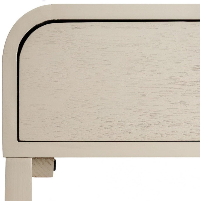 Chevet moderne arrondi 1 tiroir 1 étagère en Bois de pin Bois MDF Gris clair Moix - 5
