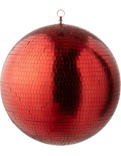 Grande Boule à facettes Disco 40 cm en Miroir Rouge Sparkys - 1
