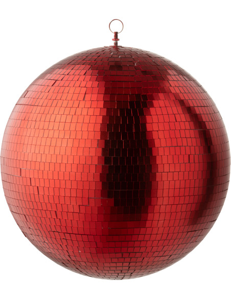 Grande Boule à facettes Disco 40 cm en Miroir Rouge Sparkys - 1
