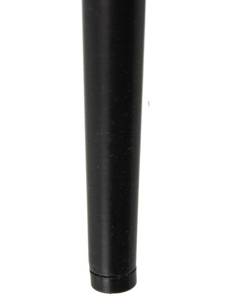 Tabouret de bar moderne avec dossier en Velours Marron Métal Noir Bravira (Lot de 2) - 9
