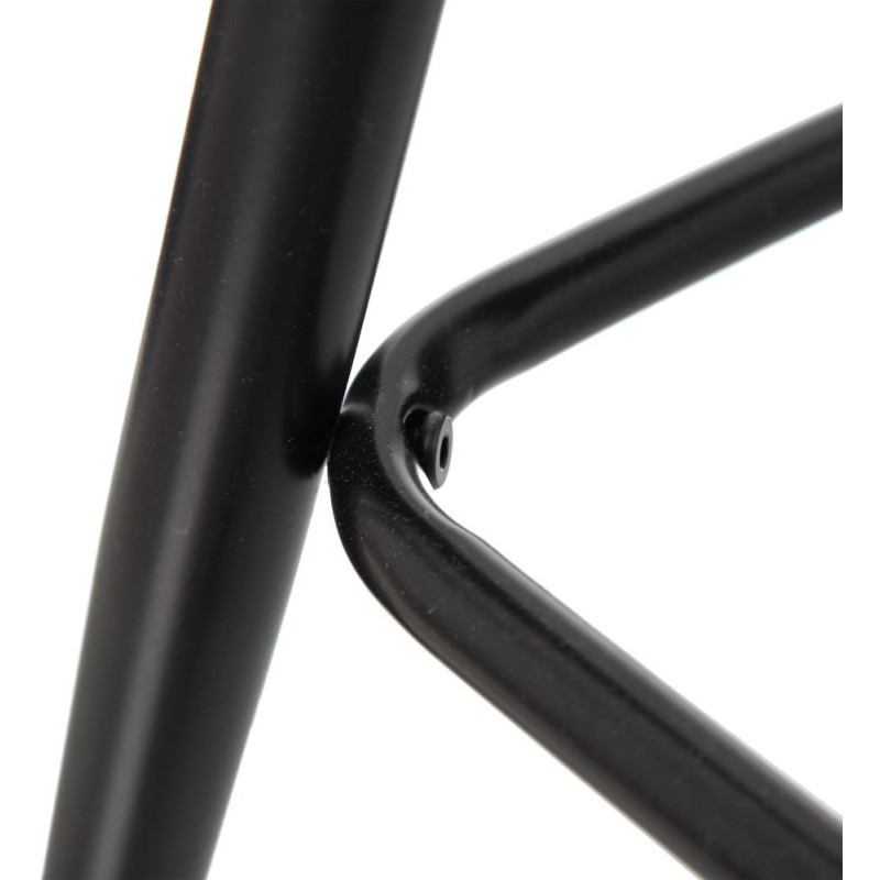 Tabouret de bar moderne avec dossier en Velours Terracotta Métal Noir Bravira (Lot de 2) - 8