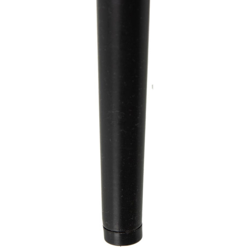 Tabouret de bar moderne avec dossier en Velours Noir Métal Noir Bravira (Lot de 2) - 9