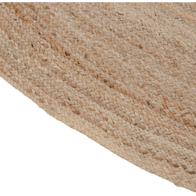 Grand Tapis bohème tressé Rond 300x300 en Jute Naturel Igor - 1