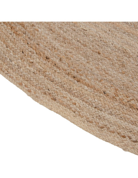 Grand Tapis bohème tressé Rond 300x300 en Jute Naturel Igor - 1