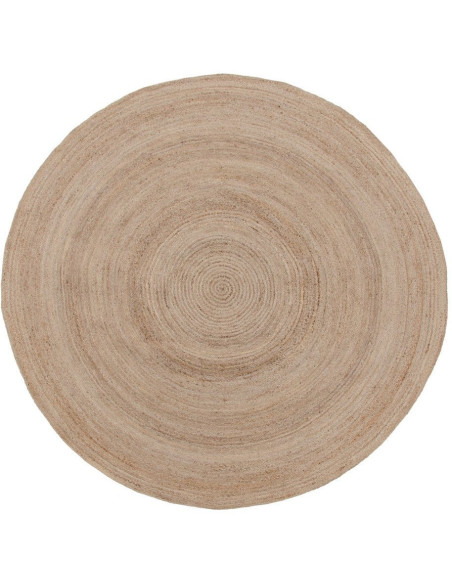 Grand Tapis bohème tressé Rond 300x300 en Jute Naturel Igor - 2