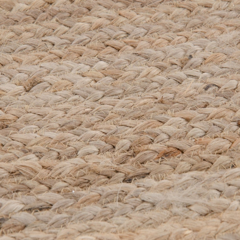 Grand Tapis bohème tressé Rond 300x300 en Jute Naturel Igor - 3