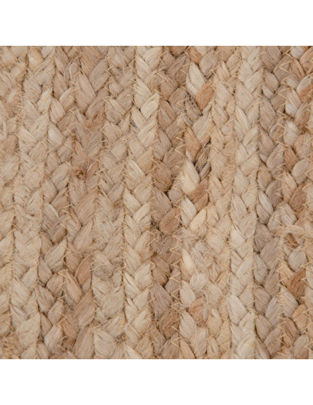 Grand Tapis bohème tressé Rond 300x300 en Jute Naturel Igor - 4