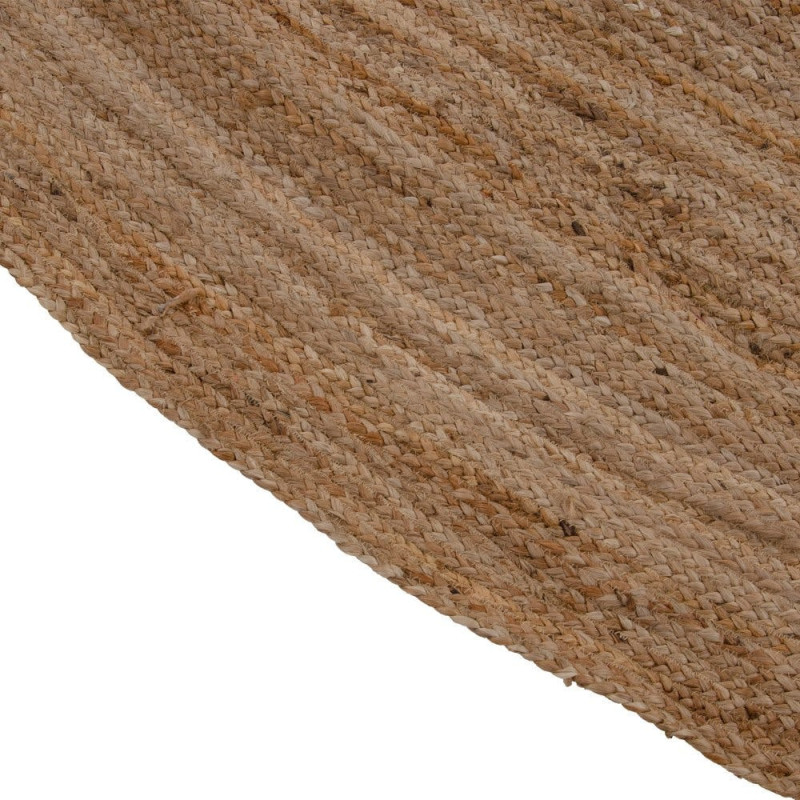 Grand Tapis bohème tressé Rond 350x350 en Jute Naturel Igor - 2