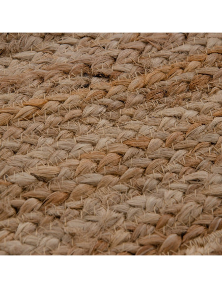 Grand Tapis bohème tressé Rond 350x350 en Jute Naturel Igor - 3
