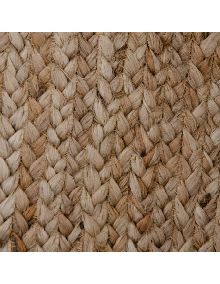 Grand Tapis bohème tressé Rond 350x350 en Jute Naturel Igor - 4
