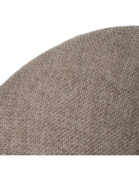 Chaise arrondie mid-century moderne en Tissu Taupe Métal Noir Bayani (Lot de 4) - 5