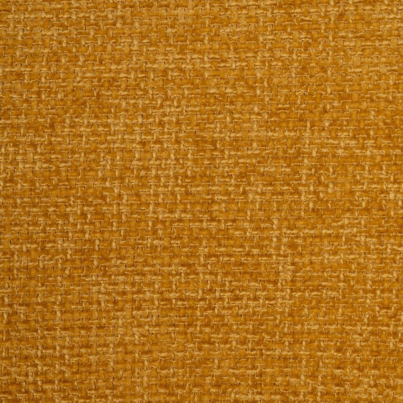 Chaise arrondie mid-century moderne en Tissu Jaune moutarde Métal Noir Bayani (Lot de 4) - 9