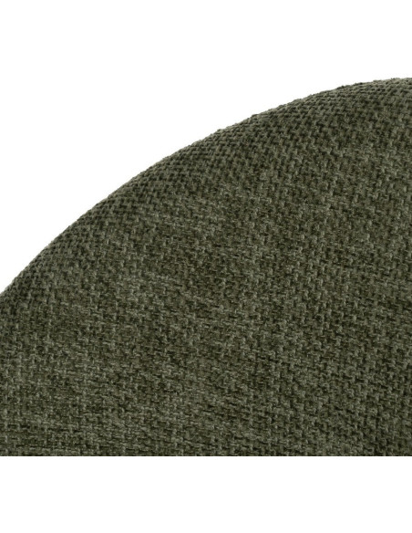 Chaise arrondie mid-century moderne en Tissu Vert Métal Noir Bayani (Lot de 4) - 5