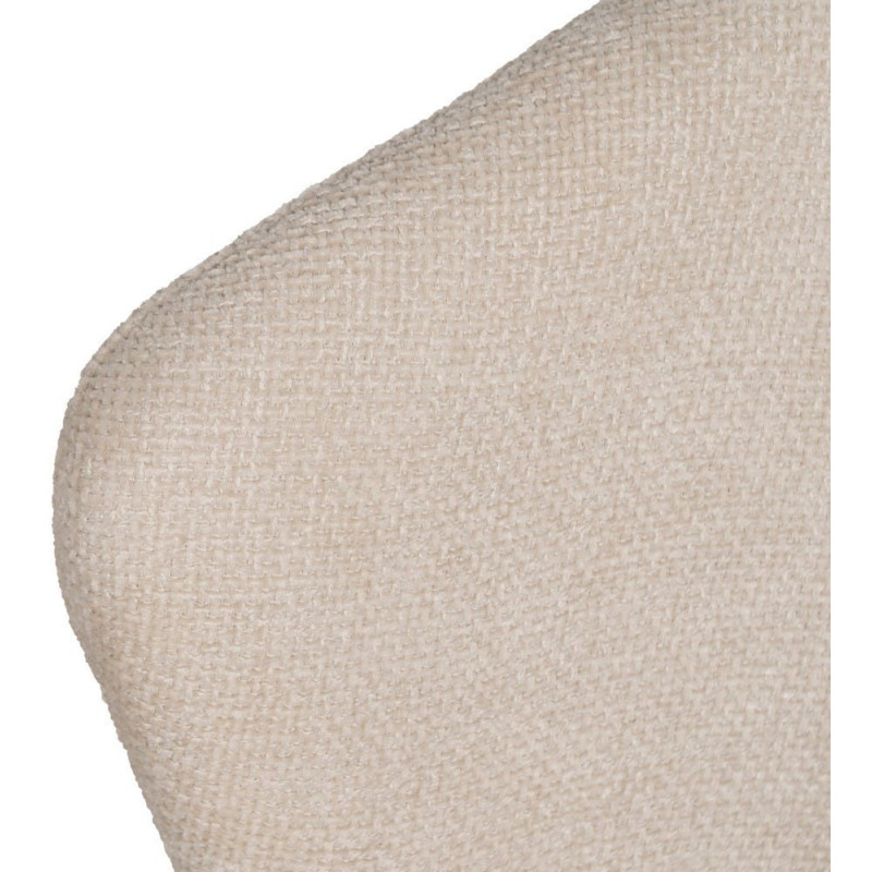 Chaise moderne chic en Tissu Blanc Métal Noir Tanoya (Lot de 2) - 8