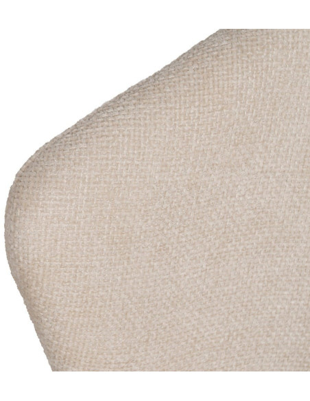 Chaise moderne chic en Tissu Blanc Métal Noir Tanoya (Lot de 2) - 8