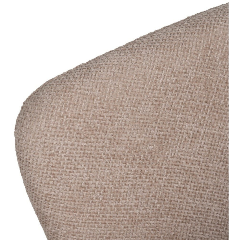Chaise moderne chic en Tissu Beige Métal Noir Tanoya (Lot de 2) - 7