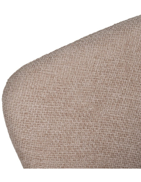 Chaise moderne chic en Tissu Beige Métal Noir Tanoya (Lot de 2) - 7