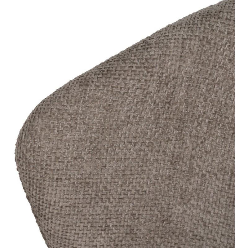 Chaise moderne chic en Tissu Taupe Métal Noir Tanoya (Lot de 2) - 8