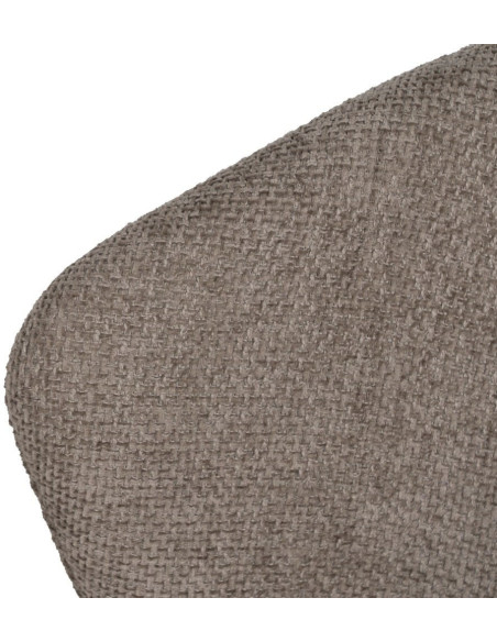 Chaise moderne chic en Tissu Taupe Métal Noir Tanoya (Lot de 2) - 8