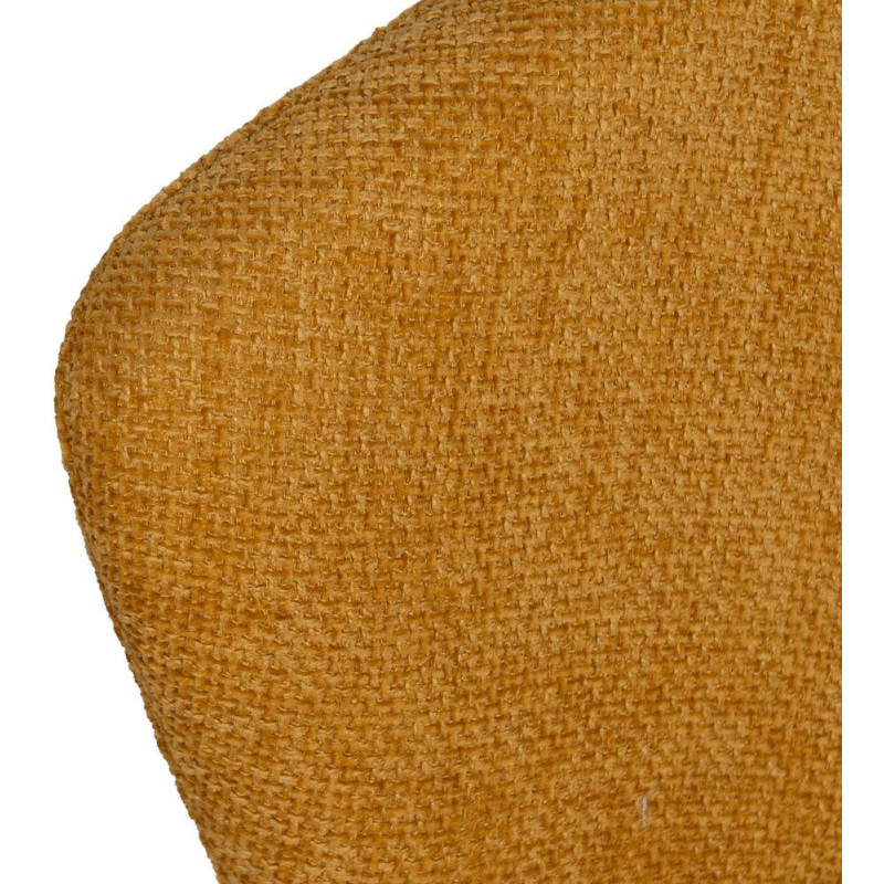 Chaise moderne chic en Tissu Jaune Métal Noir Tanoya (Lot de 2) - 7