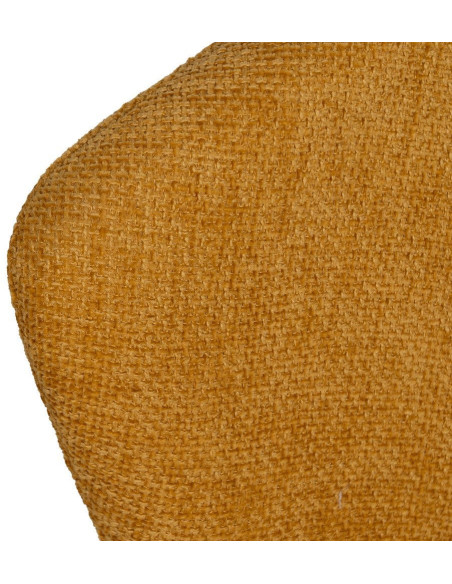 Chaise moderne chic en Tissu Jaune Métal Noir Tanoya (Lot de 2) - 7