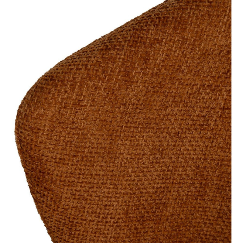 Chaise moderne chic en Tissu Marron Métal Noir Tanoya (Lot de 2) - 8