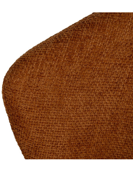 Chaise moderne chic en Tissu Marron Métal Noir Tanoya (Lot de 2) - 8