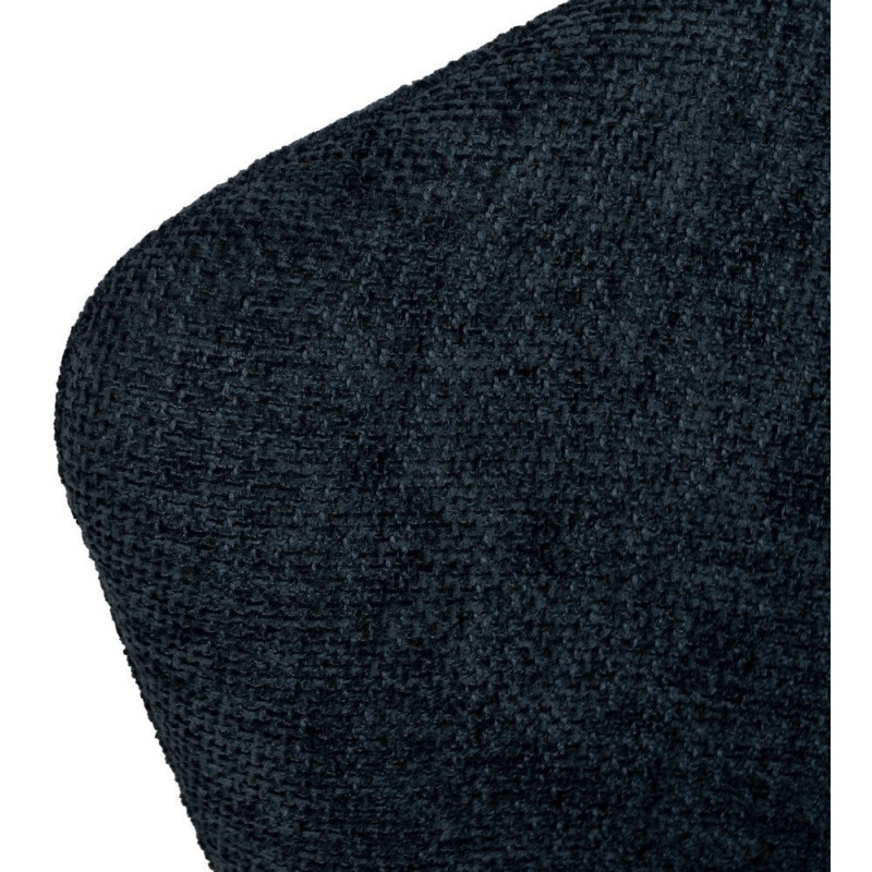 Chaise moderne chic en Tissu Bleu Métal Noir Tanoya (Lot de 2) - 8