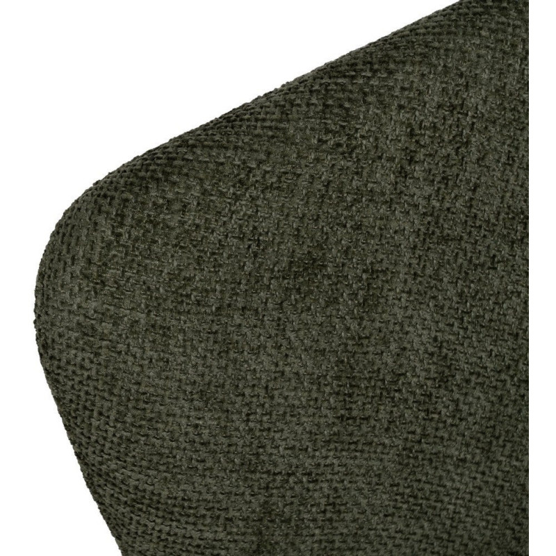 Chaise moderne chic en Tissu Vert Métal Noir Tanoya (Lot de 2) - 7