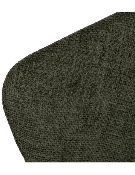 Chaise moderne chic en Tissu Vert Métal Noir Tanoya (Lot de 2) - 7