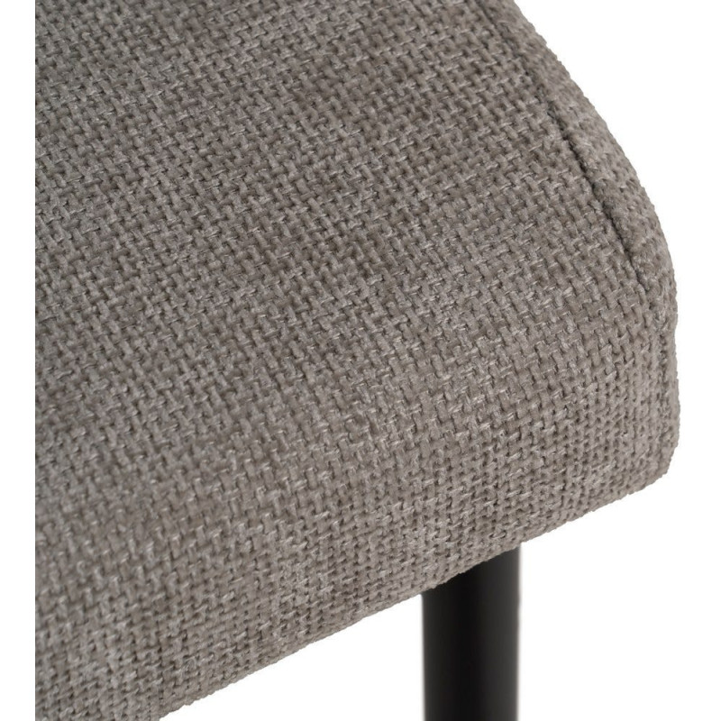 Chaise moderne chic en Tissu Gris Métal Noir Tanoya (Lot de 2) - 8
