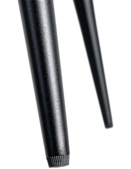 Tabouret de bar haut de gamme en Tissu Marron Surpiqûre verticale Métal Noir Ohlira (Lot de 2) - 10